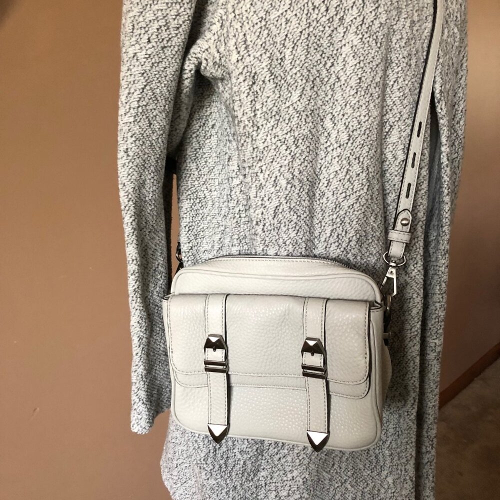Rebecca Minkoff Light Gray Crossbody (Chevron Quilted)